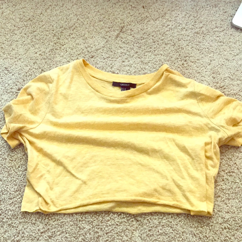 Yellow crop top
